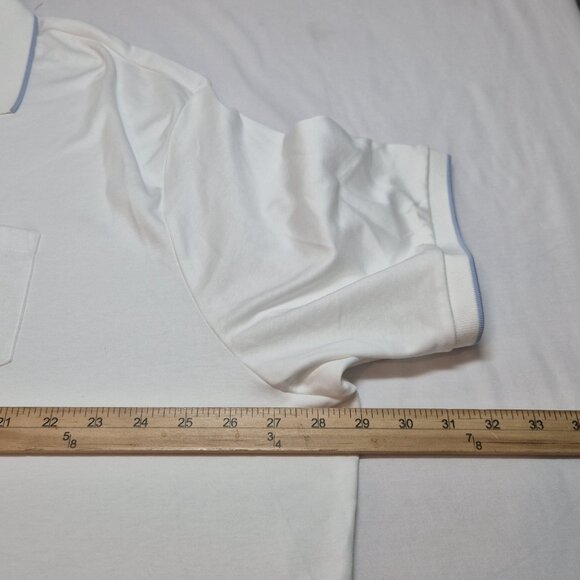 Roundtree Yorke Heritage Collection Polo Shirt White short Sleeve Size XXL (32) - Picture 4 of 11